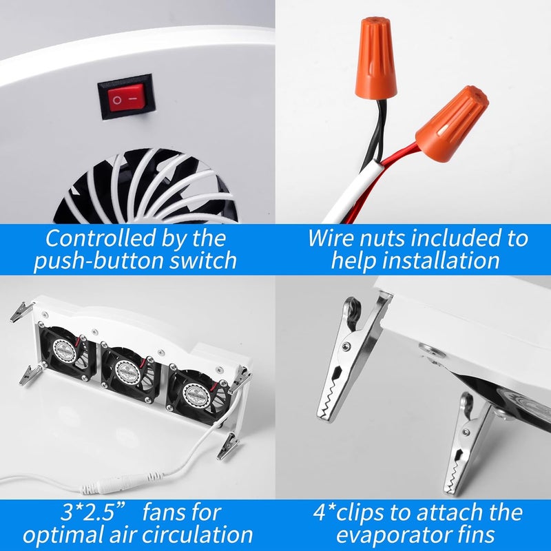 Makevivi 12V RV Refrigerator Fan, RV Fridge Fan for Efficient Air Circulation, Runs Quietly, Prevents Ice Buildup, Maintains Food Freshness - Image 5
